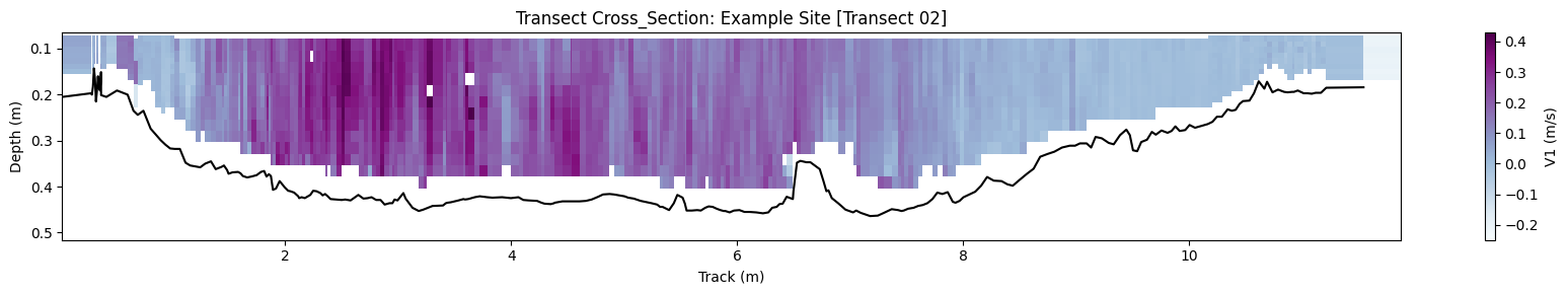 Transect Velocity Cross Section